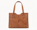 Canopy Work Tote front view showing twin shoulder handles and a curved opening.