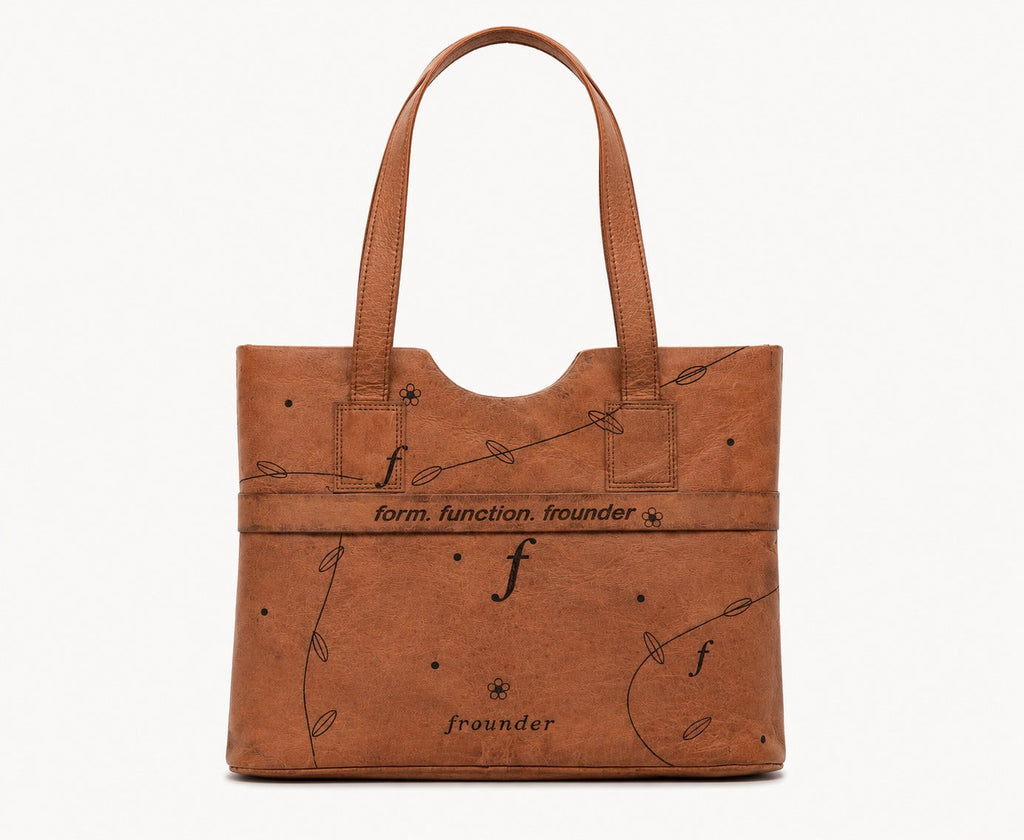Canopy Work Tote rear view showing the horizontal luggage strap.