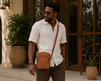 Bracken Mini Crossbody worn diagonally across the torso, resting at the hip.