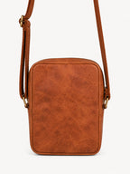 Bracken Mini Crossbody rear view showing the plain back panel and strap attachments.