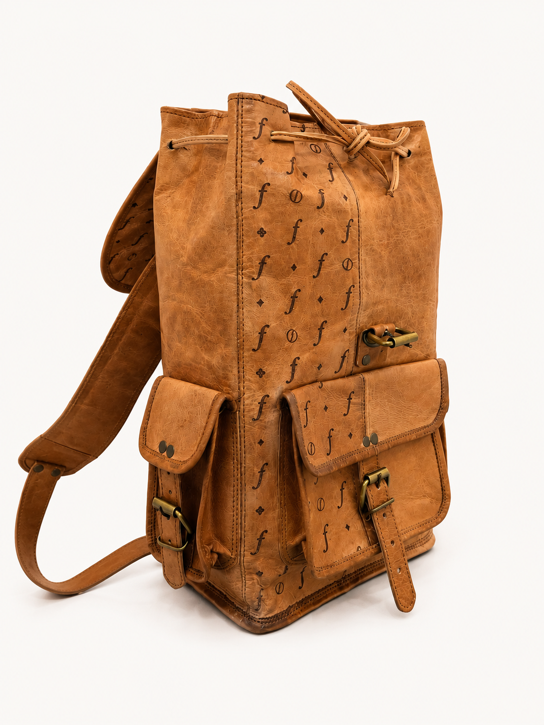 Crest with the top flap folded back, revealing the drawstring opening above the front pocket.