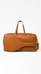 Courtside Tennis Duffel showing twin handles and a racket-shaped zipped compartment across the front.