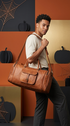 Oakpath carried over one shoulder with the long strap, showing the bag at hip height.