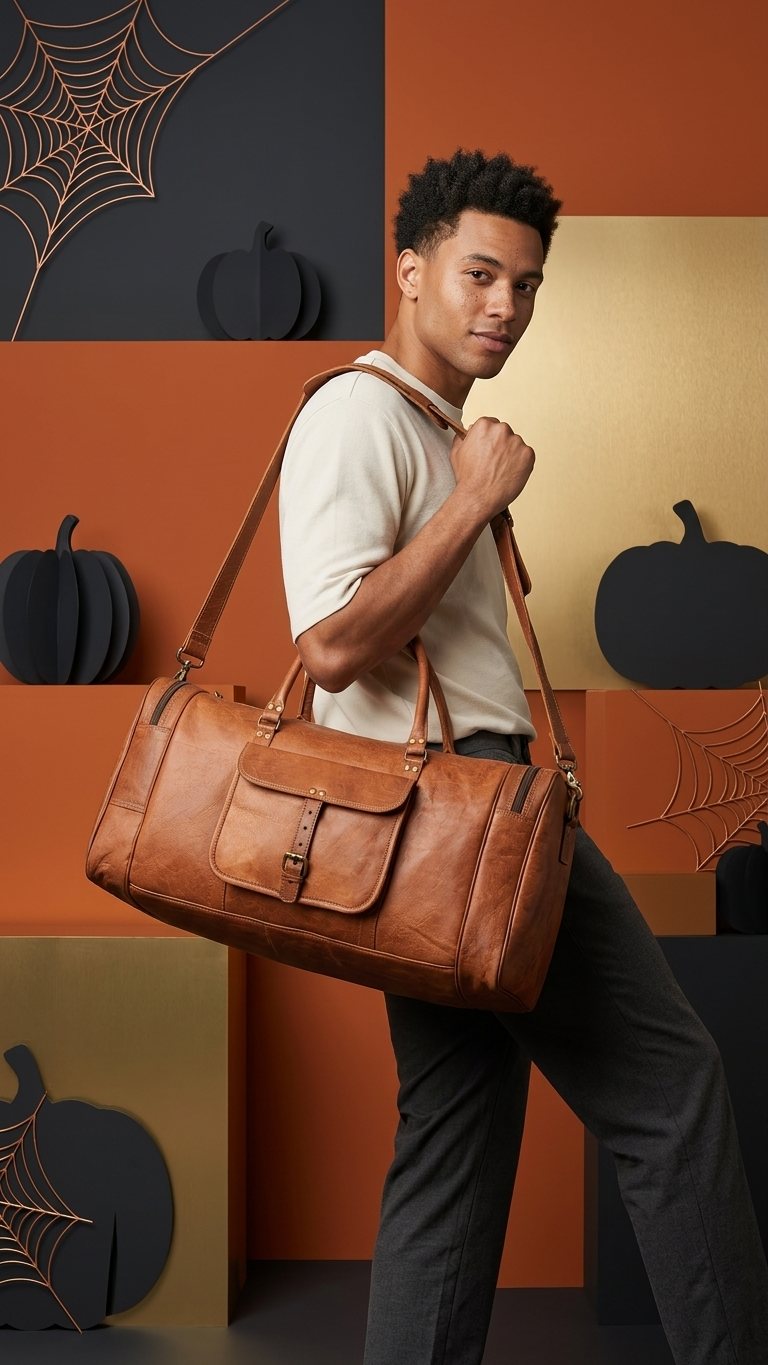 Oakpath carried over one shoulder with the long strap, showing the bag at hip height.