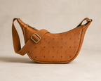Fernway Sling front detail showing the patterned surface, edge piping and strap adjuster.