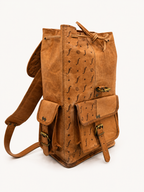 Roamwood with its top flap lifted, revealing the drawstring closure beneath.