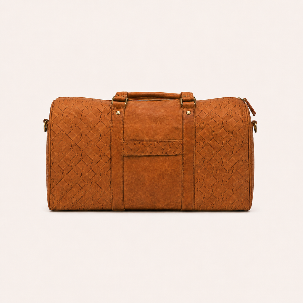 Timberline front view showing twin handles, patterned panels and a horizontal band across the centre.