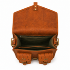 Threeway opened to reveal the lined main compartment, divider and internal zipped pocket.